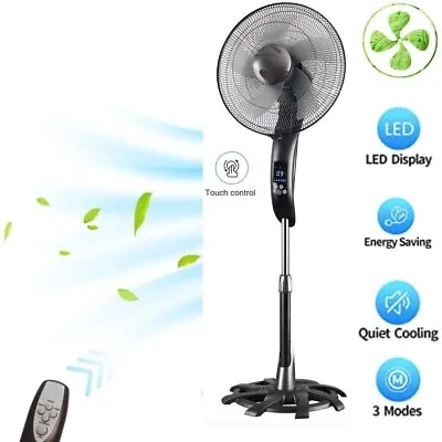 £49.99 • Buy Drun 16  Pedestal Stand Fan Remote Control, Noise Reduction, LED Touch Display