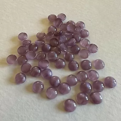 BF316 Vintage Glass Cabochons 7mm Light Amethyst Porphyr Unfoiled (50) • $4.99