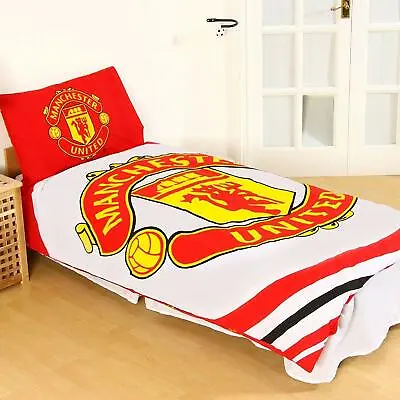 Manchester United Single Duvet Cover Bedding Set Limited Design • £26.99