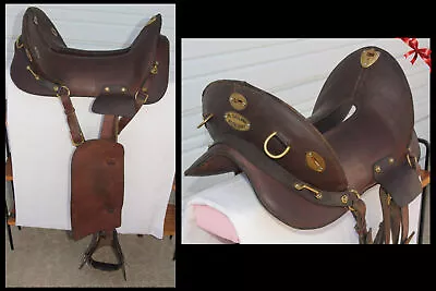 Adult Mc Clelland War Replica Military Re-enactment Cavalry Saddle Brown Used • $295