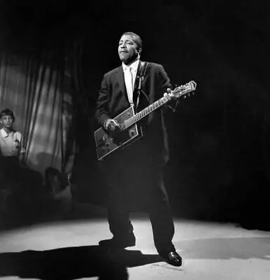 Bo Diddley Performs With His Square Gretsch Electric Guitar 1955 Old Photo • $5.79