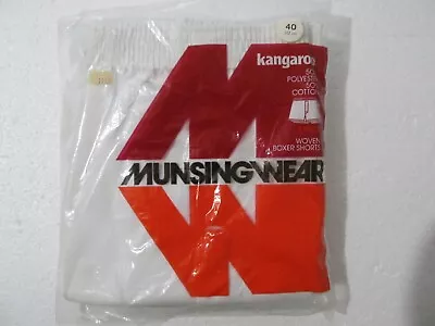 Vintage MUNSINGWEAR KANGAROO Boxer Shorts 3 Pack SIZE 40 WHITE • $39.99