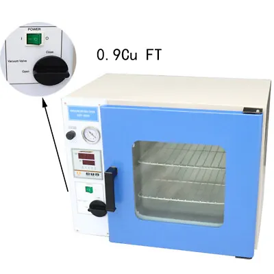 110V 0.9Cu FT Digital Vacuum Drying Oven With 2 Shelves Temperature Control • $928.72