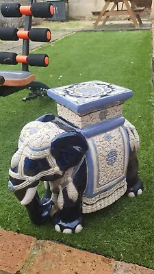 Large Blue Elefant Oriental Ceramic  • £60