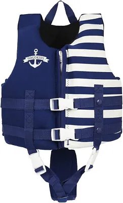 GoGoKids Floatation Vest 4-6 Years Navy White Nautical • $16.99