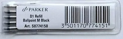 £14.52 • Buy Parker D1 Mini Ballpoint Pen  Black Medium Pt For Multi Pens  In Pack 5 Refills