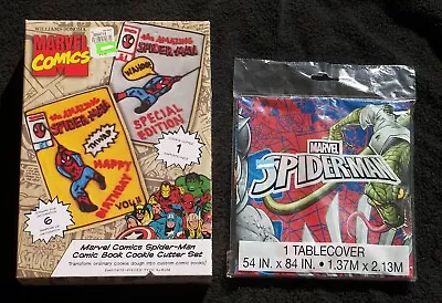 Williams-Sonoma Marvel Spider-Man Spiderman Cookie Cutter Set Table Cover Party • $8.99