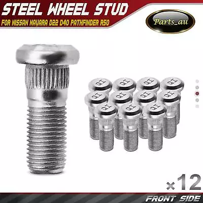 12x Front Wheel Bolt Stud For Nissan Navara D21 D22 D40 Pathfinder R50 R51 R52 • $39.99