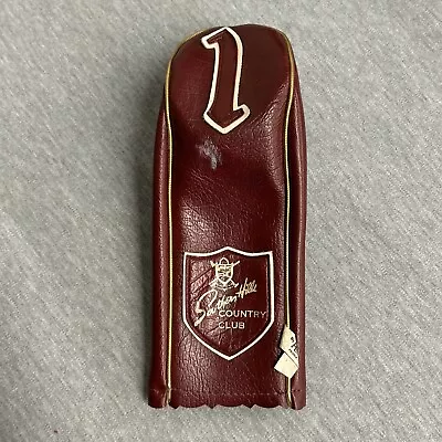 Vintage Southern Hills Country Club Golf Head Cover - Maroon - • $19.99