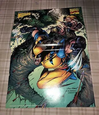 Wolverine Poster Marvel Comics Wizard Magazine Witchblade 13X10 PROMO FLIP 1997 • $20