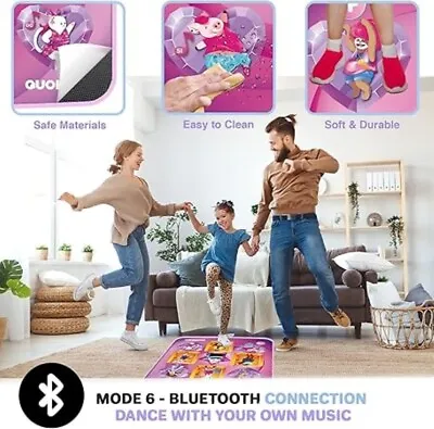 Dance Mat For Girls Bluetooth Dancing Game Toy Electronic 6 Modes Own Music • £16.99