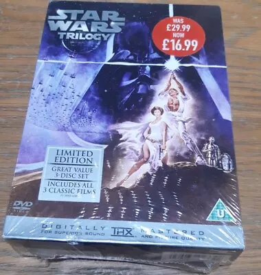£17.99 • Buy Star Wars - The Original Trilogy Dvd Box Set NEW Ltd Edition Factory Sealed