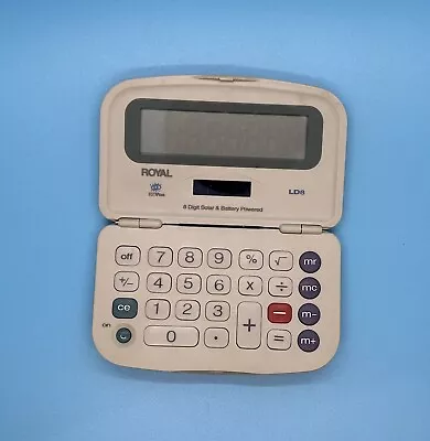 Vintage Royal EZVue LD8 8 Digit Solar & Battery Powered Calculator Collectable • $8.99