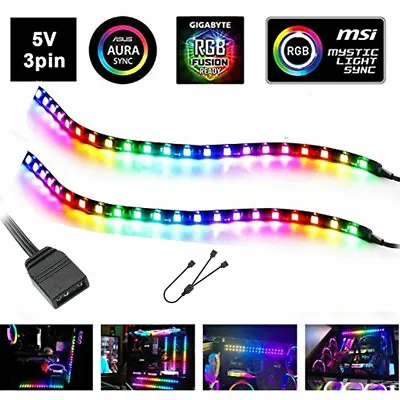 WS2812b RGB LED Strip Light 5V 3Pin Addressable PC Motherboard ASUS AURA SYNC • $9.23