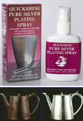 Quickshine Pure Silver Plating Spray Silver Plate Grandfather Clock Parts  • $51.05