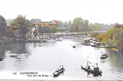 MAIDENHEAD View From The Bridge Publisher LL 609 Berkshire Old Postcard • £2.50