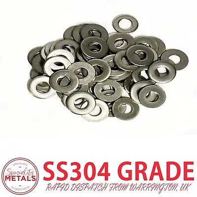 M4 (4mm) Metric-Fit A2 Stainless Steel Form A Flat Washers For Bolts & Screws • £4.99