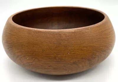 NICE! VINTAGE TEAK TIMBER WOODEN SERVING SALAD BOWL  MID CENTURY 8  Wide! • $37