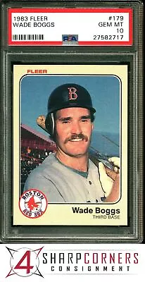 1983 Fleer #179 Wade Boggs Rc Red Sox Hof Psa 10 • $119