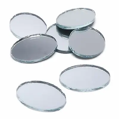 1 X 3/4 Inch Glass Small Oval Mirrors Bulk 48 Pieces Also Mirror Mosaic Tiles • $9.49