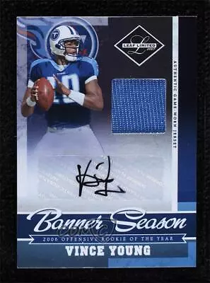 2007 Leaf Limited Banner Season Materials Signatures /25 Vince Young #BS-24 Auto • $34.74