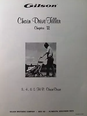 Gilson Montgomery Ward Walk-Behind Chain Drive Tiller Service Manual 3 4 5 H.p • $45.99