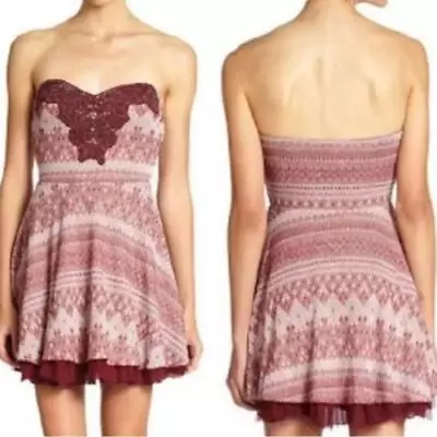 Free People L Fit N Flare Embellished Aztec Dress Small • $24.50