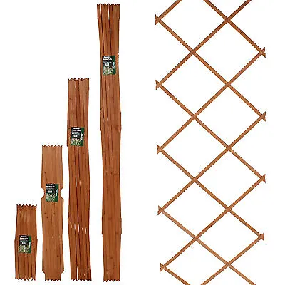 Trellis Expanding Wooden Adjustable Garden Outdoor Climbing Plant Fence Panel 6' • £5.99