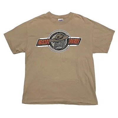 VTG USMC Always Faithful Tour T-Shirt L Marine Corps Hanes 100% Cotton • $15