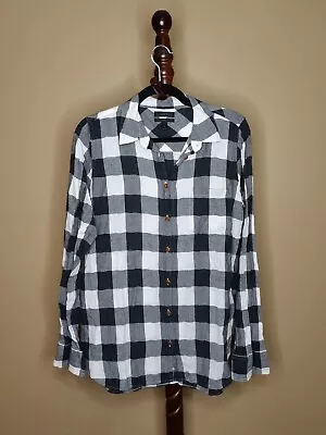 J. Crew Womens Size 10T Boy Shirt Black/white Plaid Collar Button Up Long Sleeve • $24.85