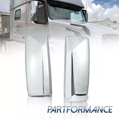 2PCS For 2004-2018 Volvo VNL Chrome Door Mirror Cover Set Left & Right Side • $68.39