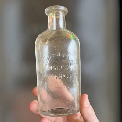$13.99 • Buy Vintage C1930s Humphreys' Marvel Witch Hazel Oil Glass Medicine Bottle 