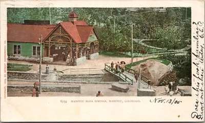 1905 Colorado Postcard  MANITOU SODA SPRINGS  Building View Detroit Photographic • $5.25