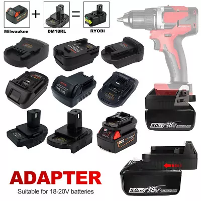 Adapter For Makita Dewalt Milwaukee Ryobi Ozito 18V Battery Adaptor Converter • $9.99