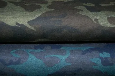 £0.99 • Buy Camouflage/Cammo Ponte Roma Double Knit Stretch Jersey Fabric By 1/2M 150cm W