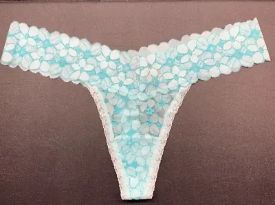 Victorias Secret Floral Lace Thong Panty -Seafoam-XL-New • $4