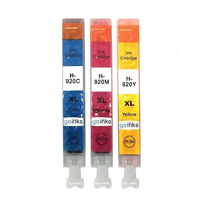 3 Colour Ink Cartridges C/M/Y For HP Officejet 6000 6500 6500A 7000 7500A • £8.80