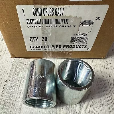 30 ECUSA-J Threaded Galvanized Steel Conduit Coupling 1  ERMC-S USA New In Box • $46.19