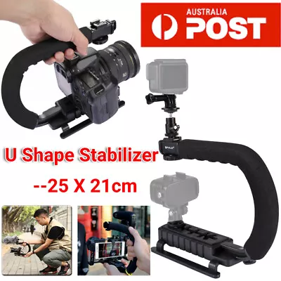 C Shape Bracket Video Handle Handheld Stabilizer Grip For Camera DSLR Camcorder • $16.99
