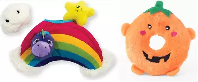 Dog Toy Zippy Paws Donutz Buddies Squeaky + Outward Hound Hide A Rainbow Puzzle • $39.75