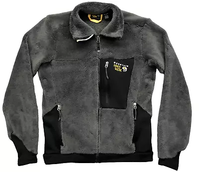$50 • Buy Mountain Hardwear Fleece Jacket Mens S Full Zip Gray Black Polartec Thermal Pro