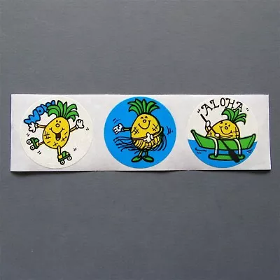 Vintage EUREKA Scented Scratch And Sniff Sticker Strip - PINEAPPLE • $4