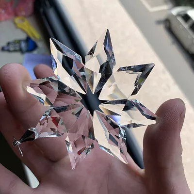 $10.90 • Buy Suncatcher Fengshui Faceted Prism Clear Snowflake Car Hanging Chandelier Pendant