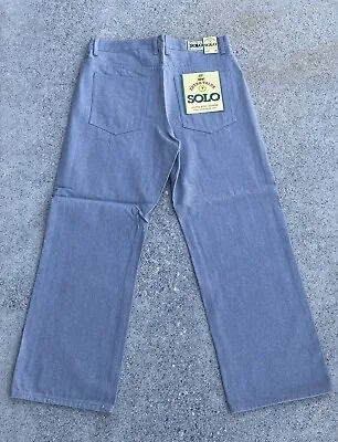 Vintage 90’s Solo Semore Baggy Skater Y2K Denim Pants Gray Jnco 38x32 • $49.99