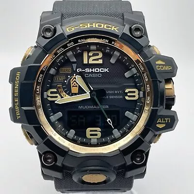 Near Mint CASIO G-SHOCK GWG-1000GB-1AJF Black Gold Mudmaster Men's Solar Watch • $955.37