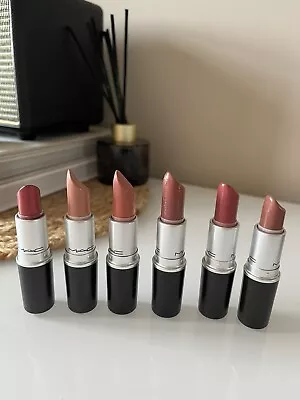 6 X MAC Lipsticks Plus Spare Lids • £25