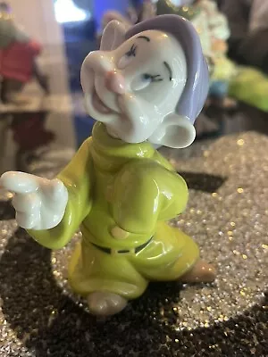 Nao By Lladro Porcelain Disney Figurine Snow White & The Seven Dwarfs Dopey 1813 • £50