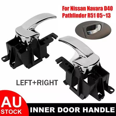 Pair Inner Door Handle For Nissan Pathfinder R51/Navara D40 05~13 Front / Rear • $20.45