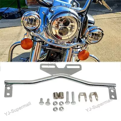 Chrome Motorcycle Light Bar For Harley Davidson Softail Springer Classic FLSTSC • $32.99