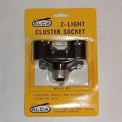 $4.95 • Buy ALCA Double Lamp Light 2-Light Cluster Socket Adapter